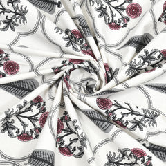 Kalakarti Jaipuri Printted 100% Cotton Bedsheet With 2 Plow Covers