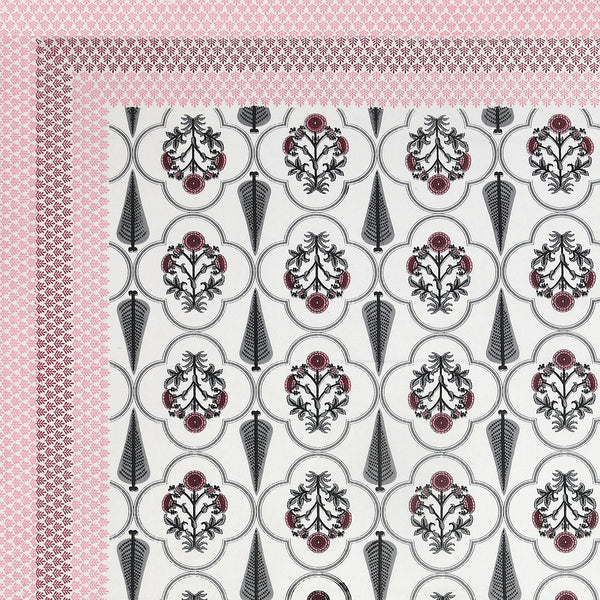 Kalakarti Jaipuri Printted 100% Cotton Bedsheet With 2 Plow Covers