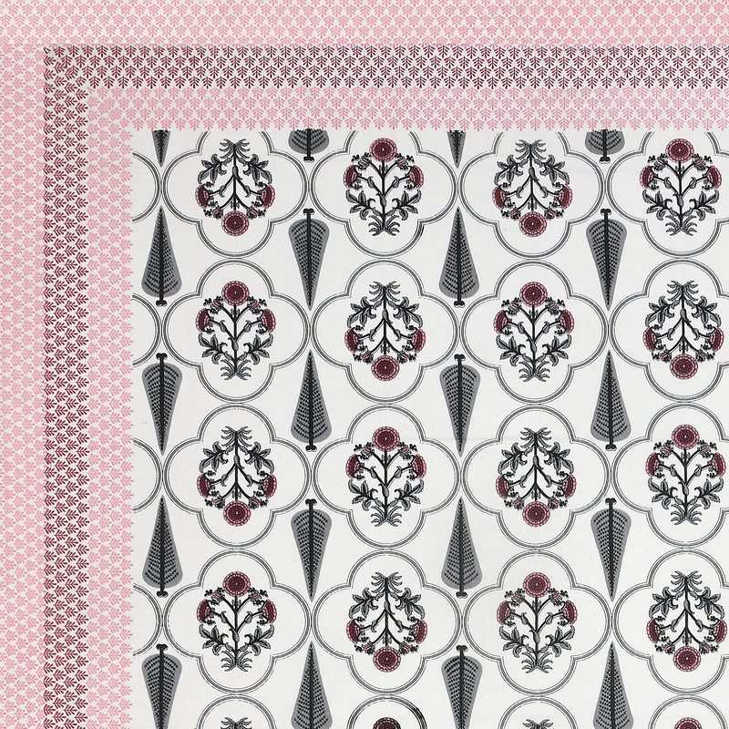Kalakarti Jaipuri Printted 100% Cotton Bedsheet With 2 Plow Covers