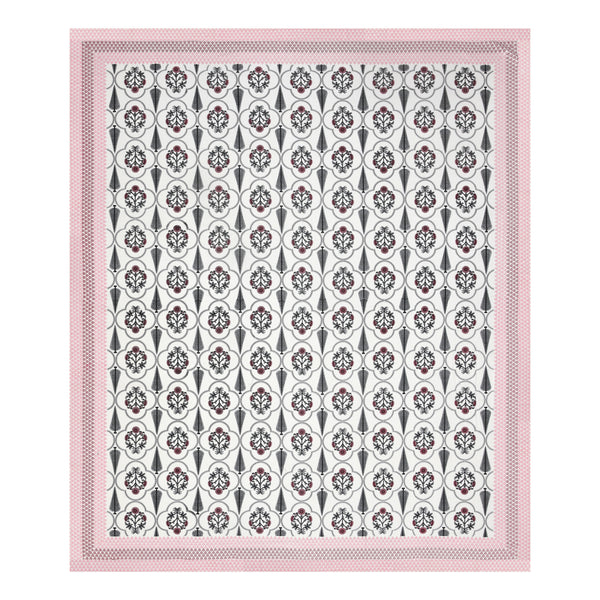 Kalakarti Jaipuri Printted 100% Cotton Bedsheet With 2 Plow Covers