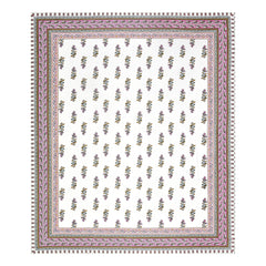 Kalakriti Mogra Mehfil Pure Cotton Double Bedsheet with 2 Pillow Covers