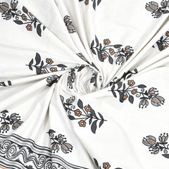 Kalakriti Phoolwari Blush Pure Cotton Bedsheet With 2 Plow Covers