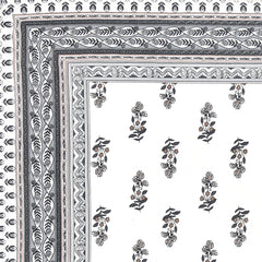 Kalakriti Phoolwari Blush Pure Cotton Bedsheet With 2 Plow Covers