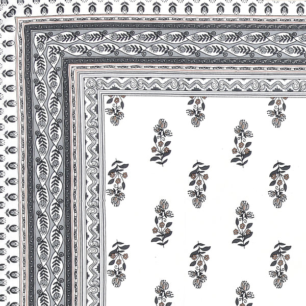 Kalakriti Phoolwari Blush Pure Cotton Bedsheet With 2 Plow Covers