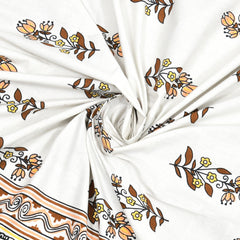 Kalakriti Mogra Mehfil Pure Cotton  Bedsheet with 2 Pillow Covers.