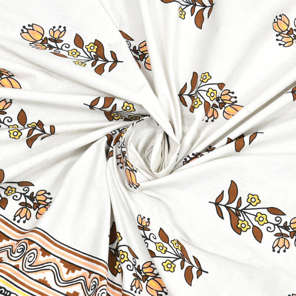 Kalakriti Mogra Mehfil Pure Cotton  Bedsheet with 2 Pillow Covers.