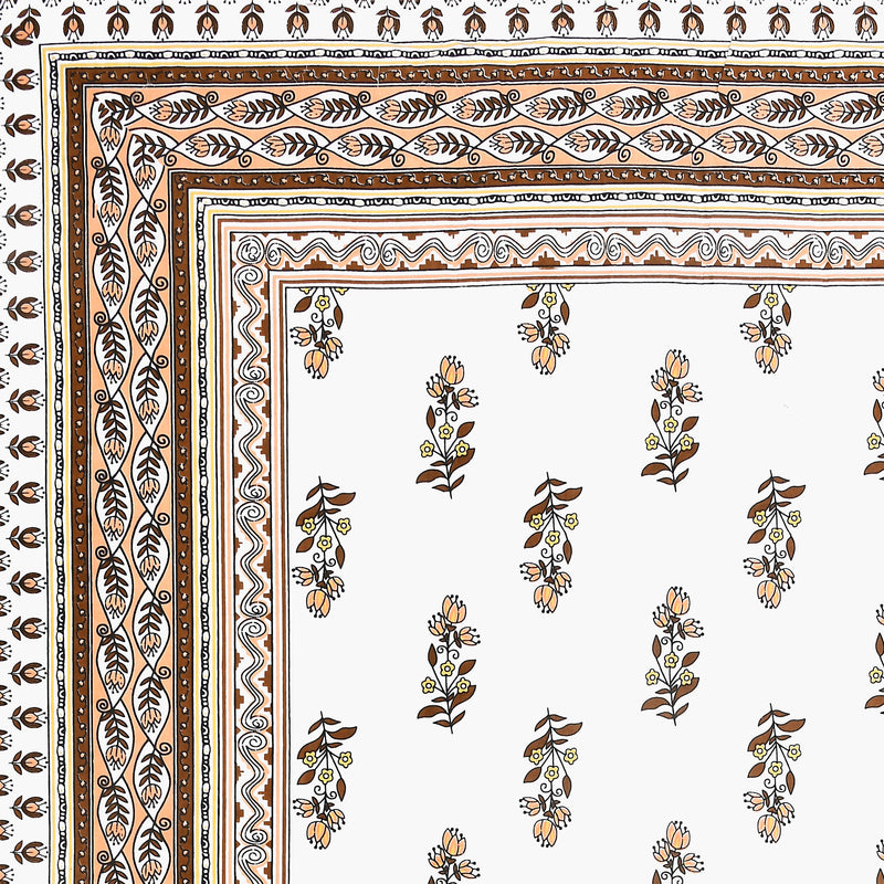 Kalakriti Mogra Mehfil Pure Cotton  Bedsheet with 2 Pillow Covers.