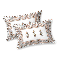 Kalakriti Mogra Mehfil Pure Cotton  Bedsheet with 2 Pillow Covers.