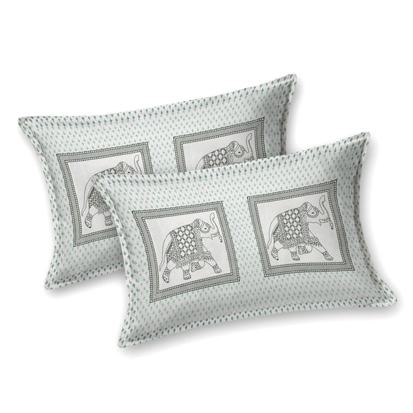 Kalakriti Mughal Caravan Pure Cotton  Bedsheet With 2 Plow Covers