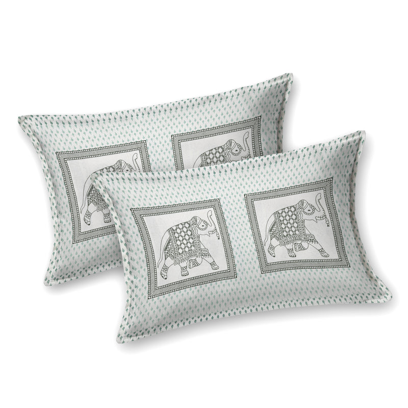 Kalakriti Mughal Caravan Pure Cotton  Bedsheet With 2 Plow Covers