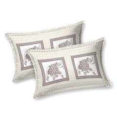 Kalakriti Mughal Caravan Pure Cotton Bedsheet with 2 Pillow Covers.