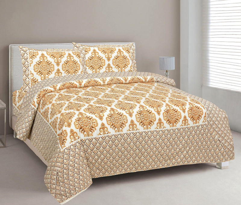 Ethnic Jaipuri Printed Bedsheet Set with Pillow Covers