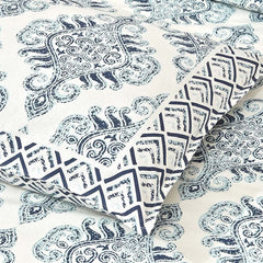 Jaipuri pure cotton printed bedsheet with two pillow covers,