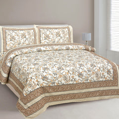 Ethnic Jaipuri Printed Bedsheet Set with Pillow Covers