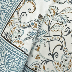 Jaipuri Floral Print Bedsheet With Two Pillow Covers.
