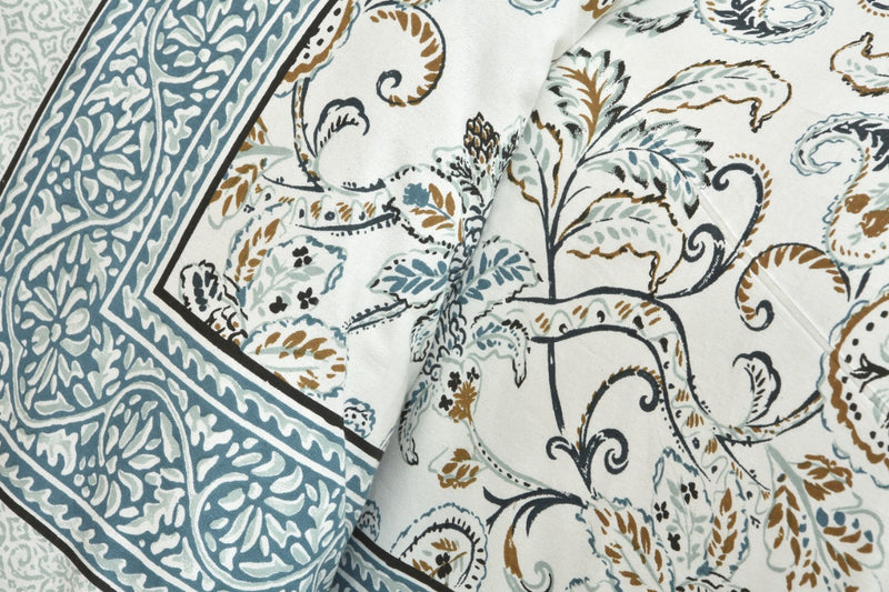 Jaipuri Floral Print Bedsheet With Two Pillow Covers.