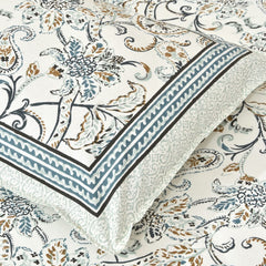 Jaipuri Floral Print Bedsheet With Two Pillow Covers.
