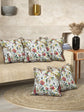 Peacker Cream Anokhi Cotton Cushion Covers - 16x16 Inches - EasyGoods India