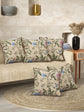 Sand Brown Aqua Blue Anokhi Cotton Cushion Covers - 16x16 Inches - EasyGoods India