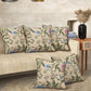 Sand Brown Aqua Blue Anokhi Cotton Cushion Covers - 16x16 Inches - EasyGoods India
