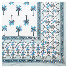 Sanganeri  Printed  Pure Cotton Bedsheet with 2 Pillow Covers.