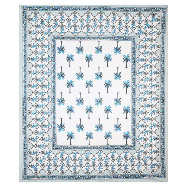 Sanganeri  Printed  Pure Cotton Bedsheet with 2 Pillow Covers.