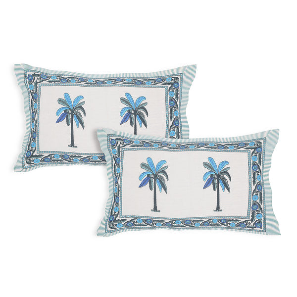 Sanganeri  Printed  Pure Cotton Bedsheet with 2 Pillow Covers.