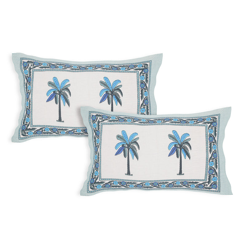 Sanganeri  Printed  Pure Cotton Bedsheet with 2 Pillow Covers.