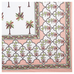 Sanganeri  Hand block Printed  Pure Cotton Bedsheet with 2 Pillow Covers.