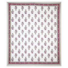 Sanganeri Ethnic Bedsheet  print, likely made of 100% cotton With Two Plow Covers.
