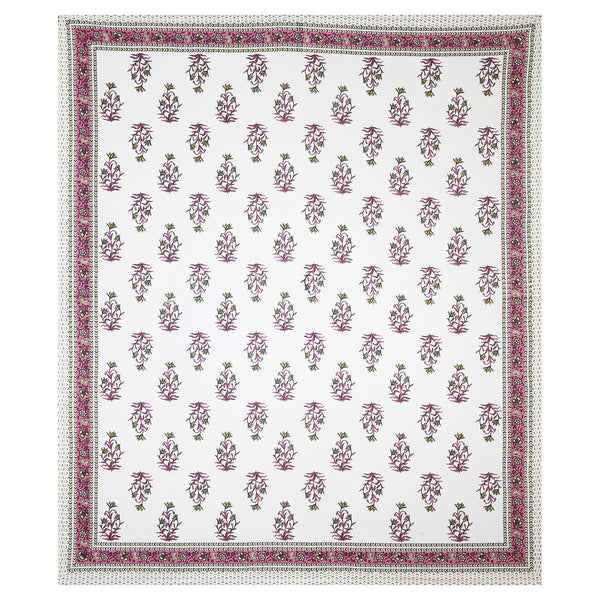 Sanganeri Ethnic Bedsheet  print, likely made of 100% cotton With Two Plow Covers.