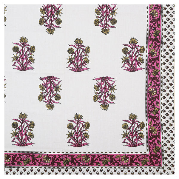 Sanganeri Printed Badsheet 100% cotton With Two Plow Covers.