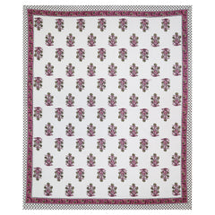 Sanganeri Printed Badsheet 100% cotton With Two Plow Covers.