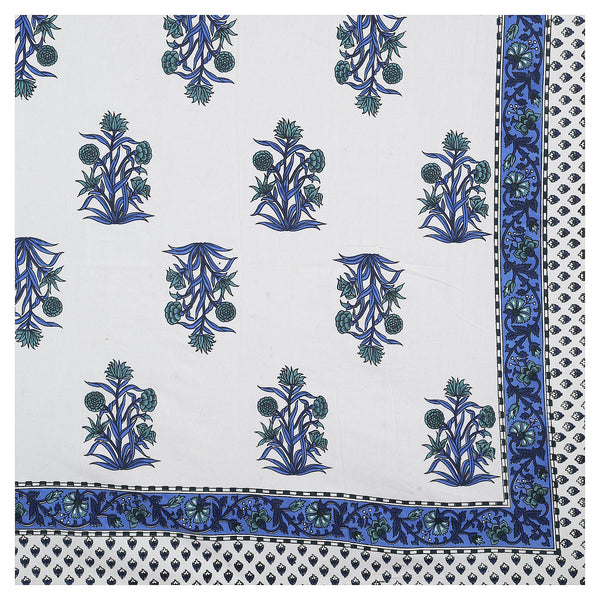 Sanganeri Printed Badsheet 100% cotton With Two Plow Covers.