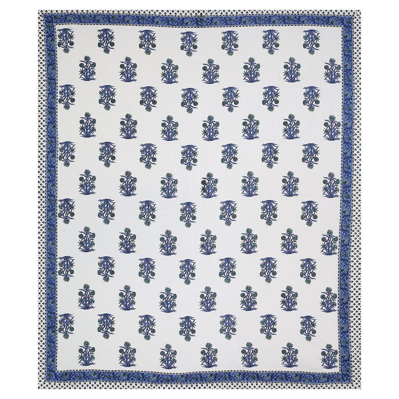 Sanganeri Printed Badsheet 100% cotton With Two Plow Covers.