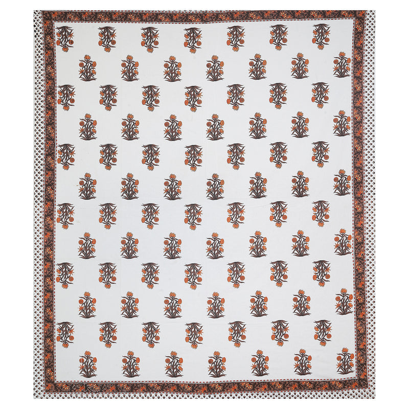 Sanganeri Printed Badsheet 100% cotton With Two Plow Covers.