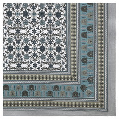 Sanganeri Cotton Bedsheet with a traditional ethnic print with two plow covers