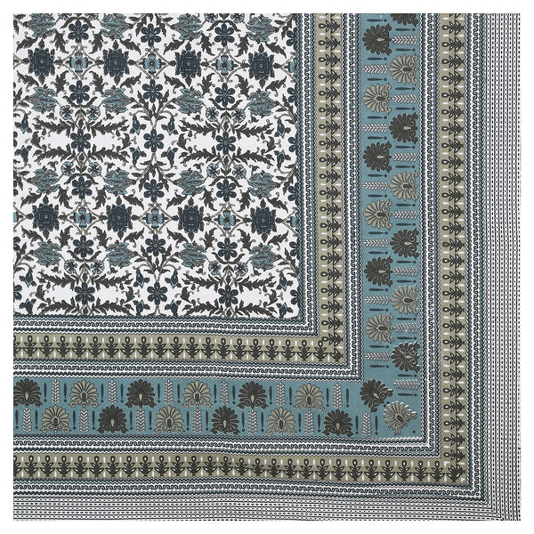Sanganeri Cotton Bedsheet with a traditional ethnic print with two plow covers