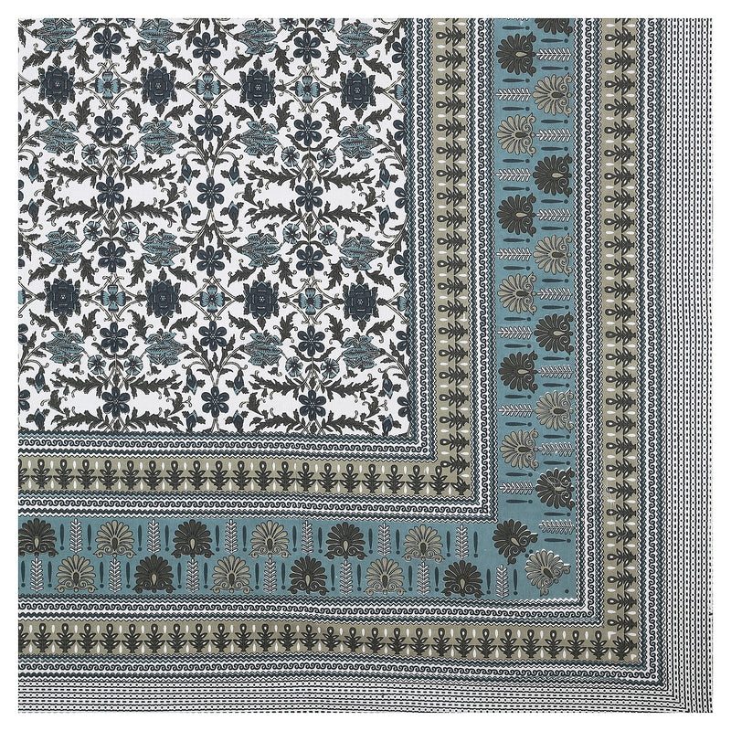 Sanganeri Cotton Bedsheet with a traditional ethnic print with two plow covers
