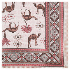 Sanganeri Hand Block Printed Double Bedsheet with pillow covers, likely made of cotton.