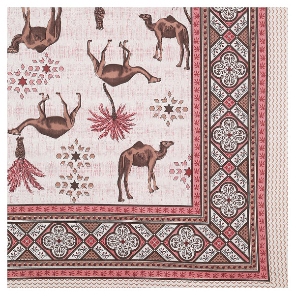 Sanganeri Hand Block Printed Double Bedsheet with pillow covers, likely made of cotton.