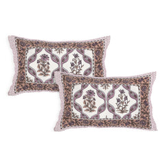 Sanganeri Cotton Block Printed Bedsheet with two matching pillow covers