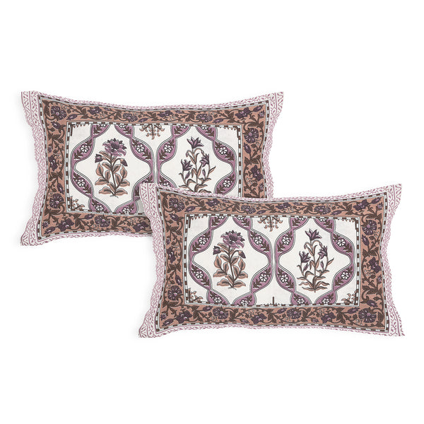 Sanganeri Cotton Block Printed Bedsheet with two matching pillow covers