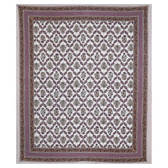 Sanganeri Cotton Block Printed Bedsheet with two matching pillow covers