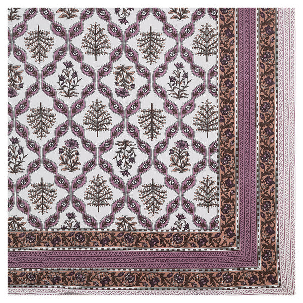 Sanganeri Cotton Block Printed Bedsheet with two matching pillow covers