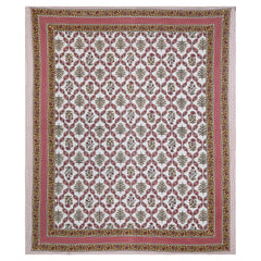 Sanganeri Cotton Block Printed Bedsheet with two matching pillow covers