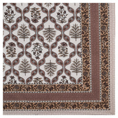 Sanganeri  Hand Block Printed Cotton Bedsheet With Two Plow Covers