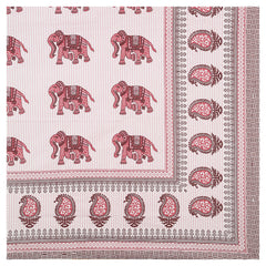 Sanganeri  Hand Block Printed Cotton Bedsheet With Two Plow Covers