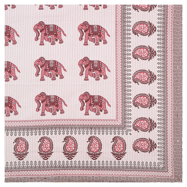 Sanganeri  Hand Block Printed Cotton Bedsheet With Two Plow Covers