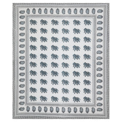 Sanganeri  Cotton Bedsheet with two pillow covers, featuring  ethnic pattern.